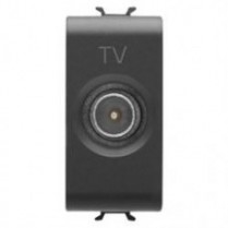 Priza TV de capat Gewiss Chorus Negru GW12361